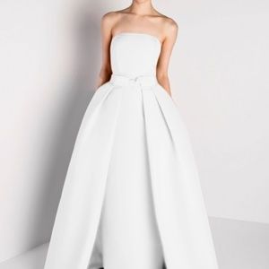 Alexia Maria  Silk Faille Strapless Gown w/ Skirt
